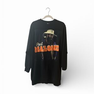 Post Malone Upcycled sweatshirt dress oversized medium